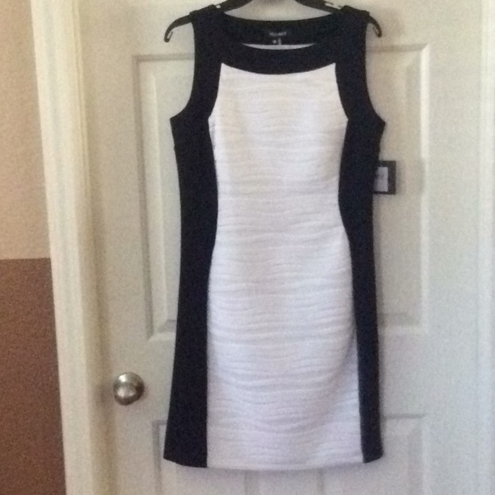 Ellen Tracy Black and White Dress